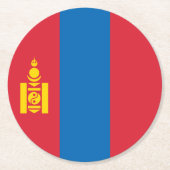 Mongolia flag runder pappuntersetzer (Vorderseite)