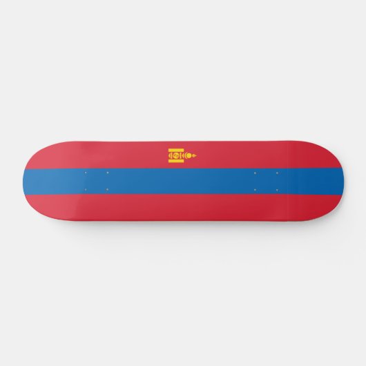 Mongolia flag skateboard (Horizontal)