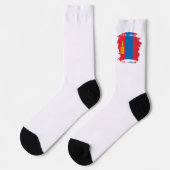 Mongolia flag socken (Linkes Detail)