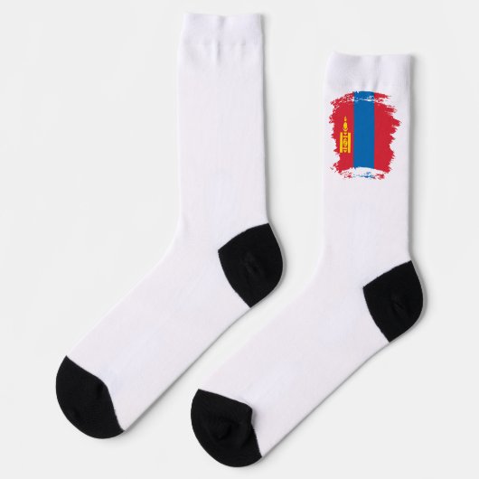 Mongolia flag socken (Linkes Detail)