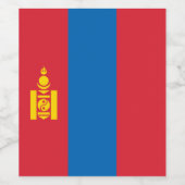 Mongolia flag weinetikett (Einzelnes Label)