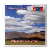 MONGOLIA-Landschaft, Asien, Fliese (Vorderseite)