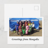MONGOLIA POSTKARTE (Vorne/Hinten)