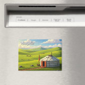 Mongolia Yurt Travel Magnet (In Situ (Geschirrspüler))