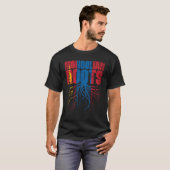 Mongolian Roots Mongolia Heritage Flag T-Shirt (Vorne ganz)