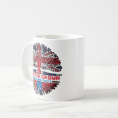 Mongolisch-britische Tree Roots Flag der Mongolei Kaffeetasse (Vorderseite Links)