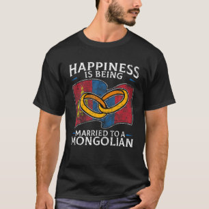 Mongolische Ehe Mongolische Wurzeln Verheiratetes T-Shirt