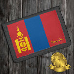 Mongolische Fahnenmode, Patrioten/Sport in der Mon Tri-fold Geldbeutel<br><div class="desc">WALLETS: Mongolei & mongolische Flaggenmode - Liebe mein Land,  Reisegeschenke,  Opa Geburtstag,  Nationalpatrioten / Sportfans</div>
