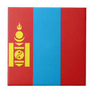 Mongolische Flagge Keramikfliese