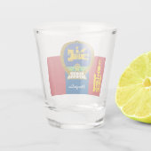 Mongolische Flagge & Mongolische Landpatriotin / S Schnapsglas (Rückseite)