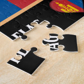 Mongolische Flagge & mongolisches Land / Mongolei Puzzle (Seite)