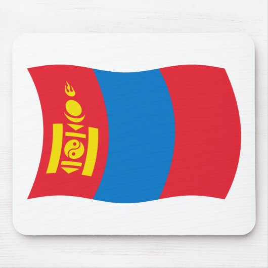Mongolische Flagge Mousepad (Vorne)