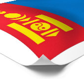 Mongolische Flagge Poster drucken (Ecke)