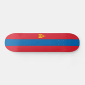 Mongolische Flagge Skateboard (Horizontal)
