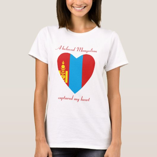Mongolische Flagge Sweetheart T - Shirt (Vorderseite)