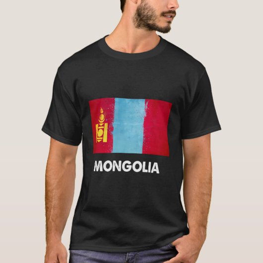 Mongolische Flagge T-Shirt (Vorderseite)