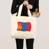 Mongolische Flagge Tote Tag Jumbo Stoffbeutel (Vorderseite (Produkt))