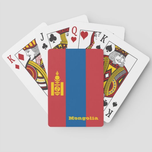 Mongolische Flaggenspiele, Mongolei Spielkarten (Rückseite)