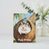 Mongolische Gerbil im Kokoshaus Postkarte (Stehend Vorderseite)