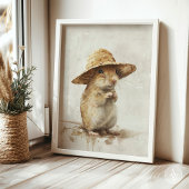 Mongolische Gerbil Portrait Painting Wüste Rat Poster