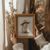 Mongolische Gerbil Portrait Painting Wüste Rat Poster