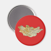 Mongolische Karte Magnet (Vorderseite/Rückseite)