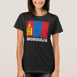 Mongolische Landesflagge Mongolei Vintage Flagge M T-Shirt