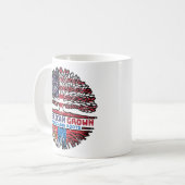 Mongolische Mongolei - USA Tree Roots Flag Kaffeetasse (Vorderseite Links)