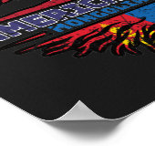 Mongolische Mongolei - USA Tree Roots Flag Poster (Ecke)