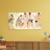 Mongolische Nomaden mit Esel aus dem 15. Jahrhunde Leinwanddruck (Insitu (Wohnzimmer))