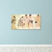 Mongolische Nomaden mit Esel aus dem 15. Jahrhunde Leinwanddruck (Insitu (Holzboden))