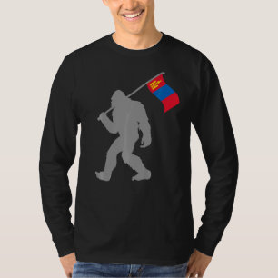 mongolische oder mongolische Flagge auf der mongol T-Shirt