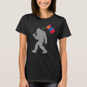mongolische oder mongolische Flagge auf der mongol T-Shirt