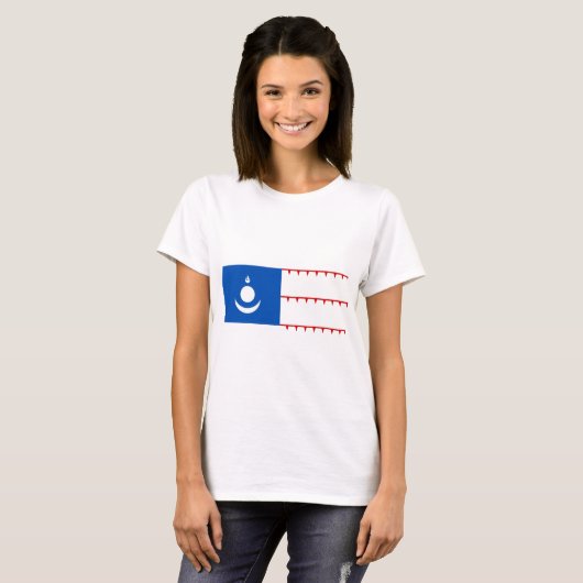 Mongolische Reich-Flagge T-Shirt (Vorne ganz)
