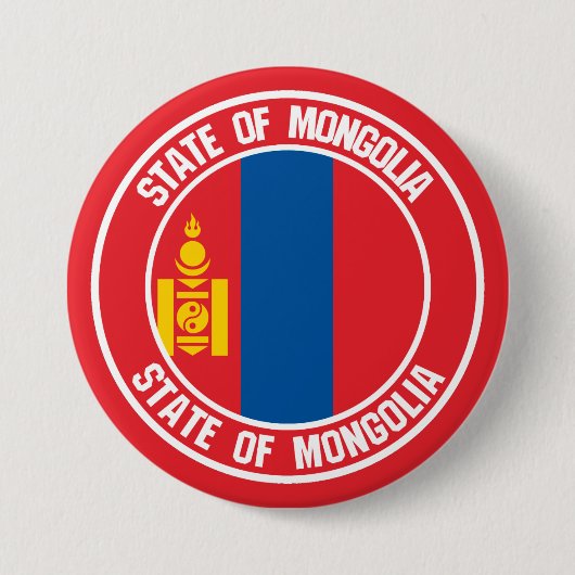 Mongolische RundEmblem Button (Vorderseite)