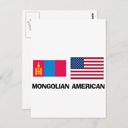 mongolischer Amerikaner Postkarte (Vorne/Hinten)