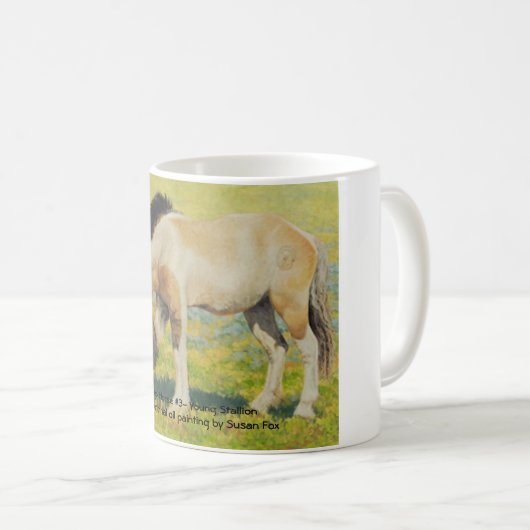Mongolischer JungeStallion des Pferd#3- Kaffeetasse (VorderseiteRechts)