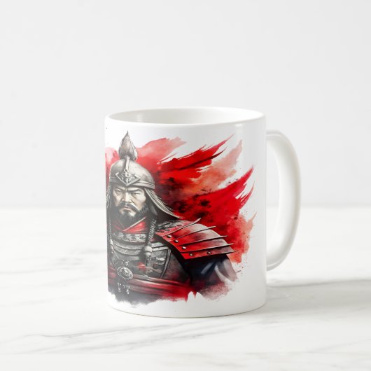 Mongolischer Krieger Kaffeetasse (VorderseiteRechts)