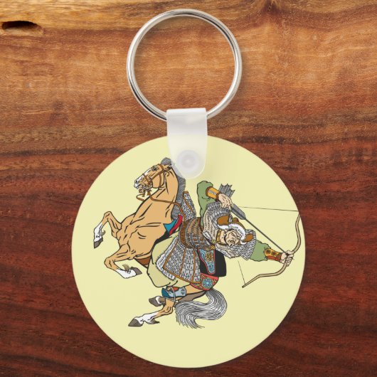 mongolischer Krieger Schlüsselanhänger (Vorderseite)