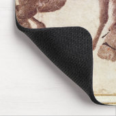 Mongolischer Nomade, der sein Pferd zum Wasser Mousepad (Ecke)