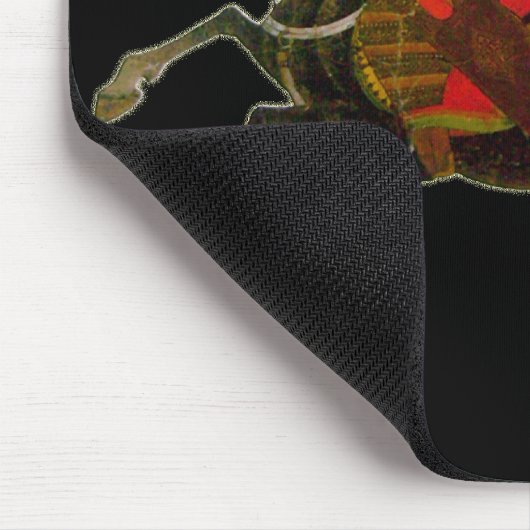 Mongolischer Reiter im Kampf Mousepad (Ecke)