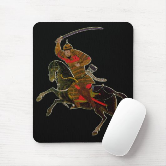 Mongolischer Reiter im Kampf Mousepad (Mit Mouse)