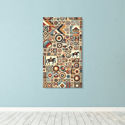 mongolischer Stil Leinwanddruck (Insitu (Holzboden))