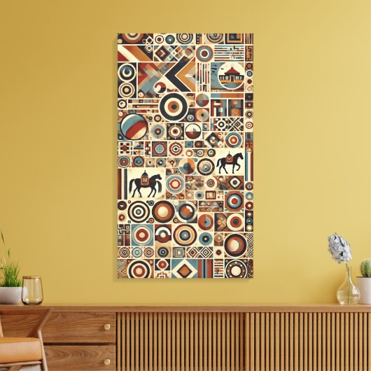 mongolischer Stil Leinwanddruck (Insitu (Wohnzimmer))