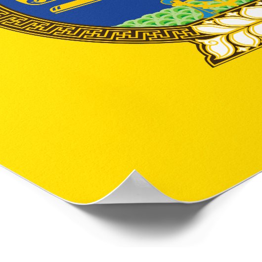 Mongolisches Emblem Poster (Ecke)