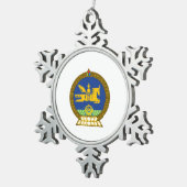 Mongolisches Emblem Schneeflocken Zinn-Ornament (Rechts)