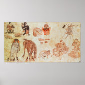 mongolisches nomadisches Lager, 15. Jahrhundert Poster (Vorne)