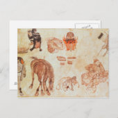 mongolisches nomadisches Lager, 15. Jahrhundert Postkarte (Vorne/Hinten)