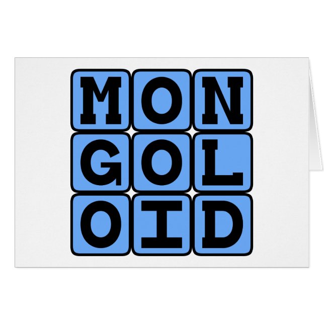 Mongoloid, beleidigender Begriff (Vorderseite (Horizontal))