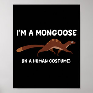 Mongoose Kostüm Witziges Halloween Grafik Poster